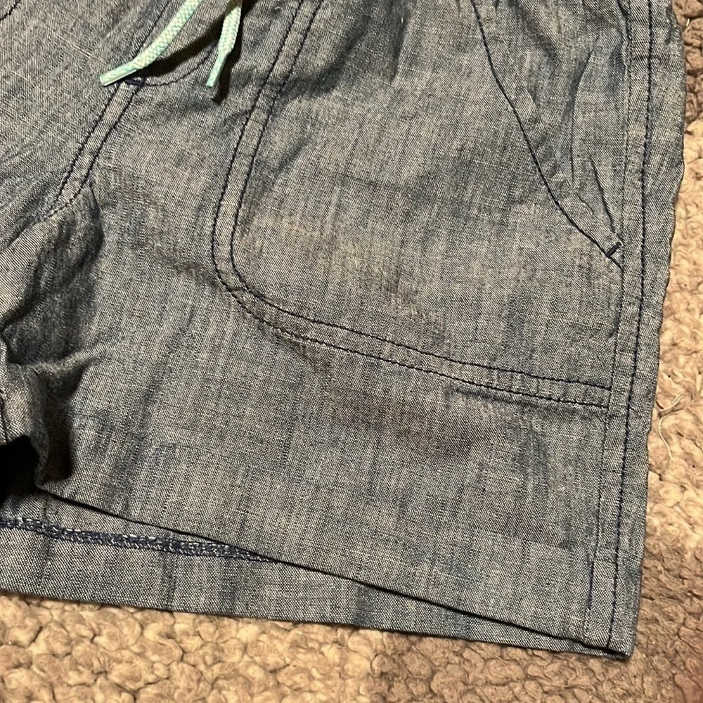 New Old Navy Linen Look Blue Shorts Size Large 10-12 NWOT